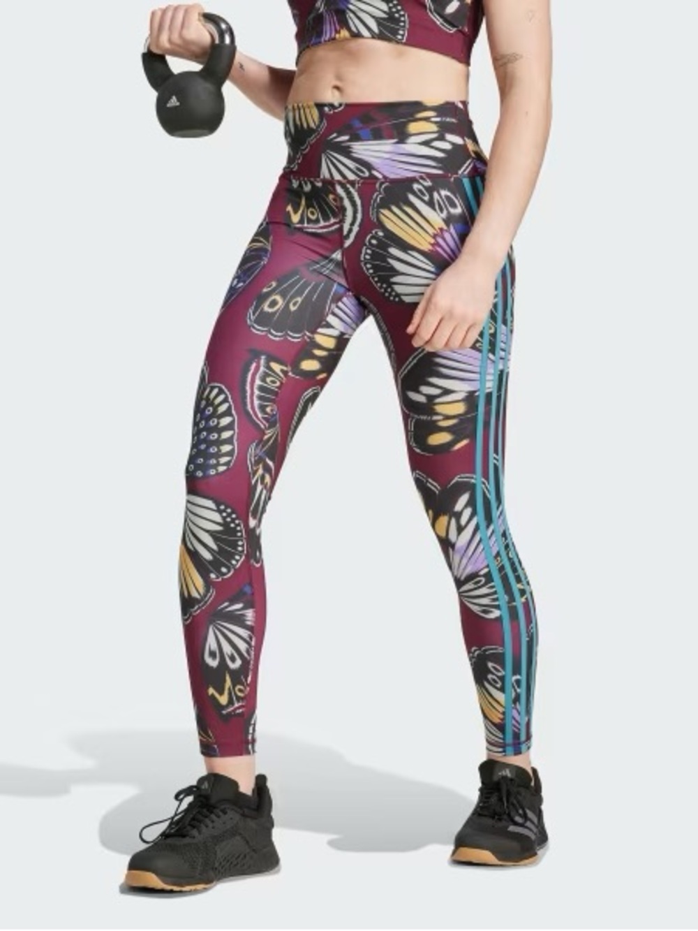 NWT Adidas X Farm Rio Butterfly Leggings Size XL